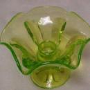 Vaseline Glass Candle Holder - Glass