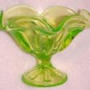 Vaseline Glass Candle Holder - Glass