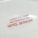 Porcelain Hotel DESHLER Matchholder - Advertising