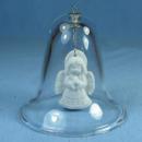 Christmas Ornament Bell - Holiday Glass Bell