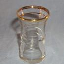 Seven Clear / Gold Trim Shot Glasses - Glass