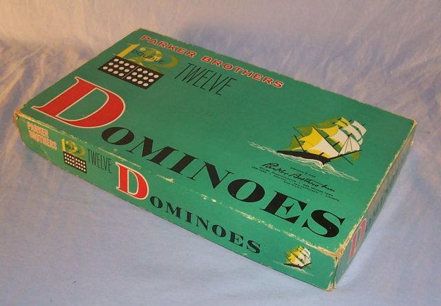 PARKER Double 12 Domino Set in Original Box - Toys