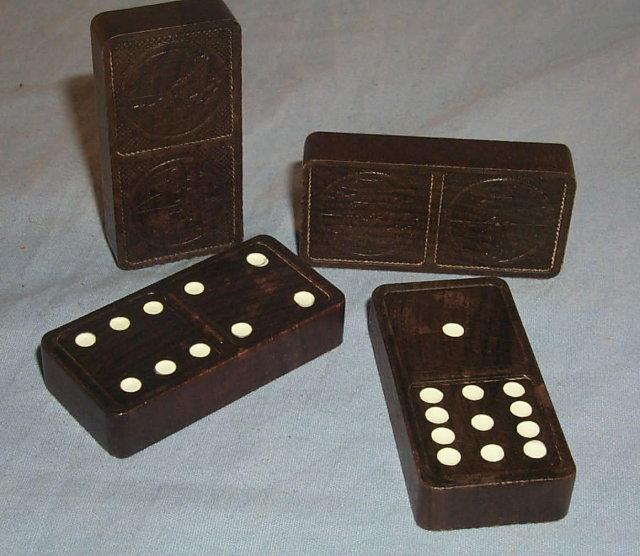 PARKER Double 12 Domino Set in Original Box - Toys