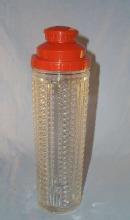 Large Clear Glass COCKTAIL SHAKER w/Drink Recipes