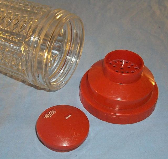 Large Clear Glass COCKTAIL SHAKER w/Drink Recipes