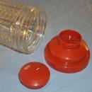 Large Clear Glass COCKTAIL SHAKER w/Drink Recipes