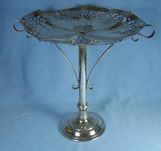vintage Antique English Silver Pedestal Compote Server