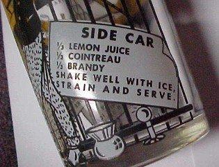 1950's Coctail Daiquiri Bacardi Recipe Mixer - Glass