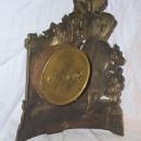 Bronzed Cast Iron GIRL IN GARDEN Shelf Clock- Miscellanous