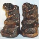 ARMOR BRONZE Cast Metal INTRUDER Bookends.