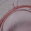 Old Pink Cherry Blossom Dish Bottom - Depression Glass