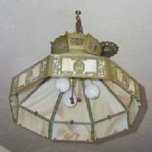 Slag Glass Hanging Lamp