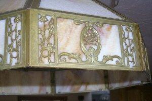 Slag Glass Hanging Lamp