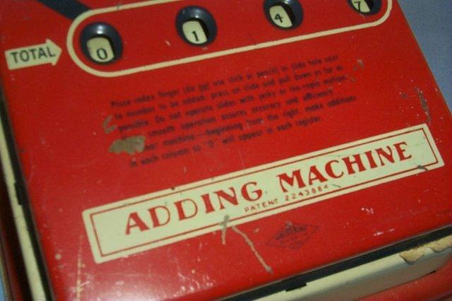 WOLVERINE Child's Toy Adding Machine