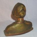 DUTCH GIRL Cast Iron Polychrome Bookends - Metalware