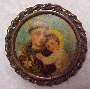 Chirst Child Religious Celluloid Pin - Jewelry