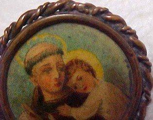 Chirst Child Religious Celluloid Pin - Jewelry