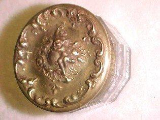 Art Nouveau Cupid Top Dresser Jar - Glass