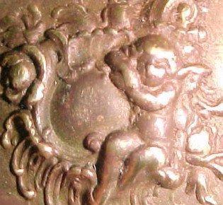 Art Nouveau Cupid Top Dresser Jar - Glass
