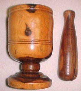 Lignum Vitae Wood Pistle & Mortar - Miscellaneous