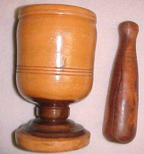 Lignum Vitae Wood Pistle & Mortar - Miscellaneous