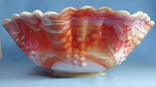 Imperial Glass Tangerine SLAG Glass GRAPE Bowl