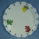 milk glass vintage LEAF Pierced Rim Milk Glass Plate