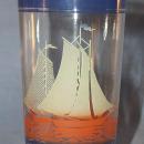 Set SAILBOAT Depression Glass Pitcher and Four Glasses