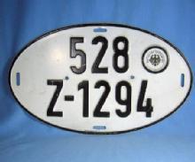 Vintage old Metal AUTOMOBILE LICENSE
