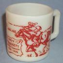 DAVY CROCKETT Milk Glass Mug