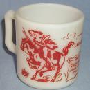 DAVY CROCKETT Milk Glass Mug