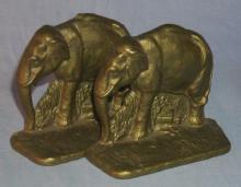 Cast Iron ELEPHANT Bookends - Metalware