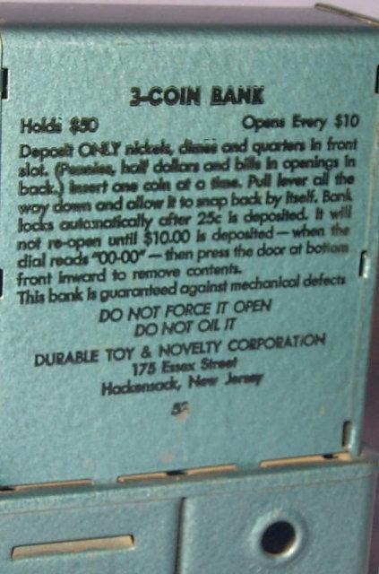 Blue UNCLE SAM'S Register Bank- Metalware