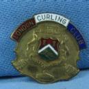 old LONDON CURLING CLUB Sports Medal Pin - Antique Sporting