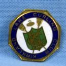 old KIRKLAND LAKE Curling Club - Sports Medal Pin - Antique Sporting