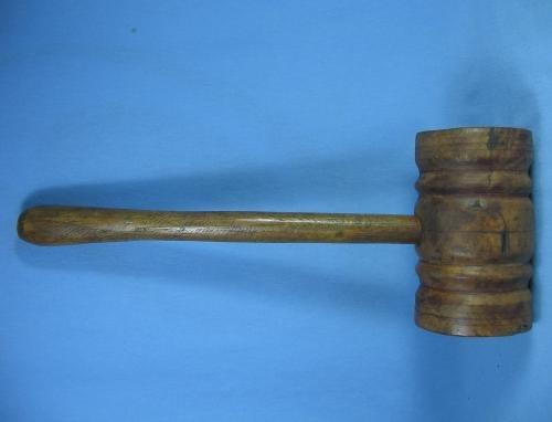 old Antique Wooden Keg MALLOT or Mall - Beer Barrel Hammer Tool