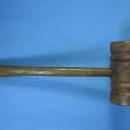 old Antique Wooden Keg MALLOT or Mall - Beer Barrel Hammer Tool