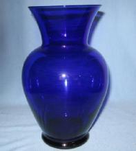 Cobalt Blue Glass Vase - Large Vintage