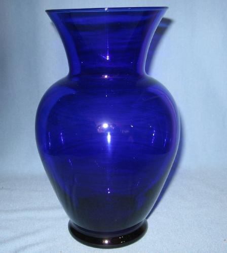 Cobalt Blue Glass Vase - Large Vintage