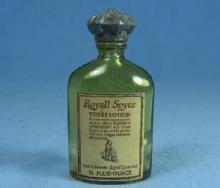 Mini ROYALL SPYCE Miniature Perfume Bottle - Amber Glass England