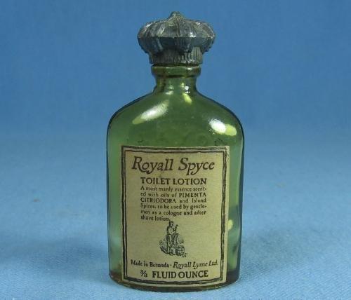 Mini ROYALL SPYCE Miniature Perfume Bottle - Amber Glass England