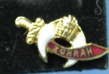 Antique jewelry MASONIC Shriner ZUHARH Lapel Pin - Gold Vintage Estate Jewelry