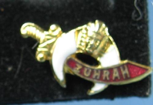 Antique jewelry MASONIC Shriner ZUHARH Lapel Pin - Gold Vintage Estate Jewelry