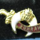 Antique jewelry MASONIC Shriner ZUHARH Lapel Pin - Gold Vintage Estate Jewelry