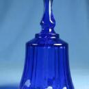 vintage Artist Signed FENTON Hand BELL - D. Culshaw decorated COBALT Blue Glass