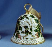 Christmas HOLLY Hand Bell - Vintage metalware
