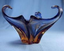 old vintage Italian Art Glass FREEFORM Bowl
