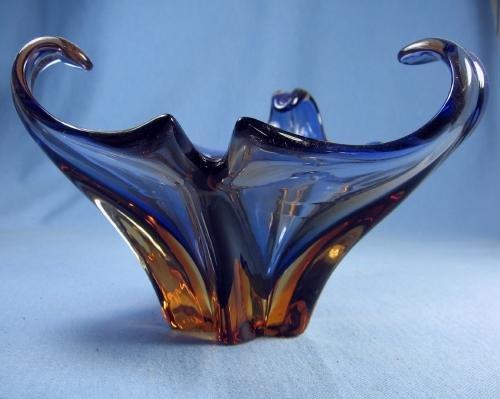 old vintage Italian Art Glass FREEFORM Bowl