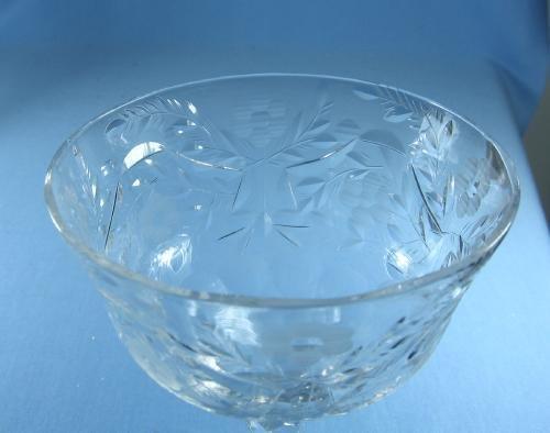 old vintage PAIRPOINT Victorian Cut Crystal CHAMPAGNE Glass Group