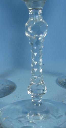 old vintage PAIRPOINT Victorian Cut Crystal CHAMPAGNE Glass Group